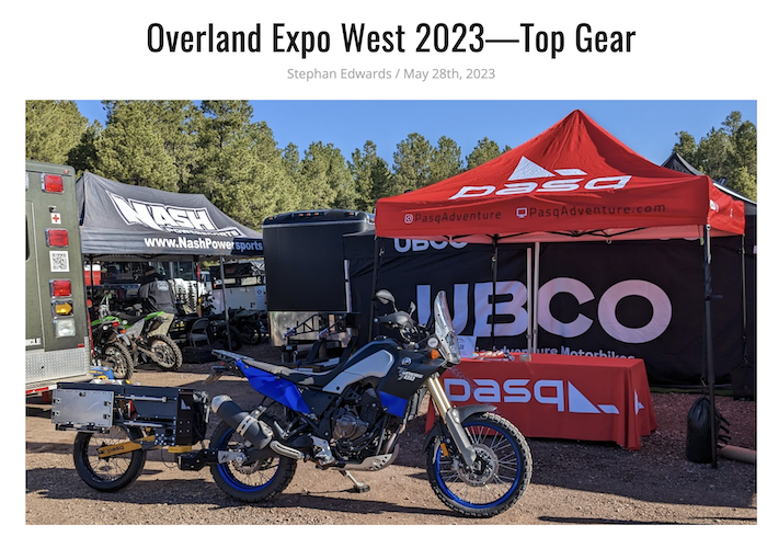 The ADV1 Wins A “Best of Show” from Overland Expo West 2023